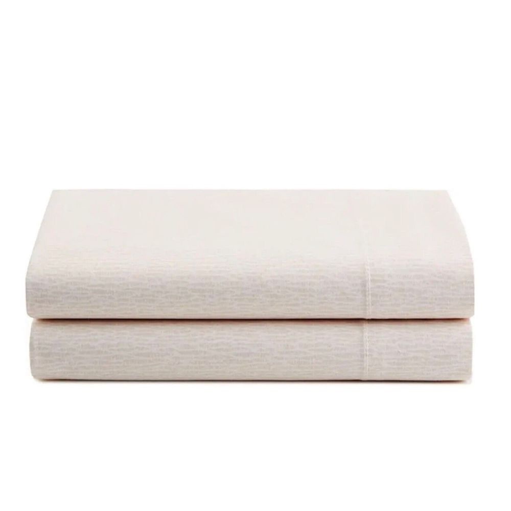 Calvin Home Blush Gossomer STANDARD / QUEEN Pillowcases ECRU PALE PINK